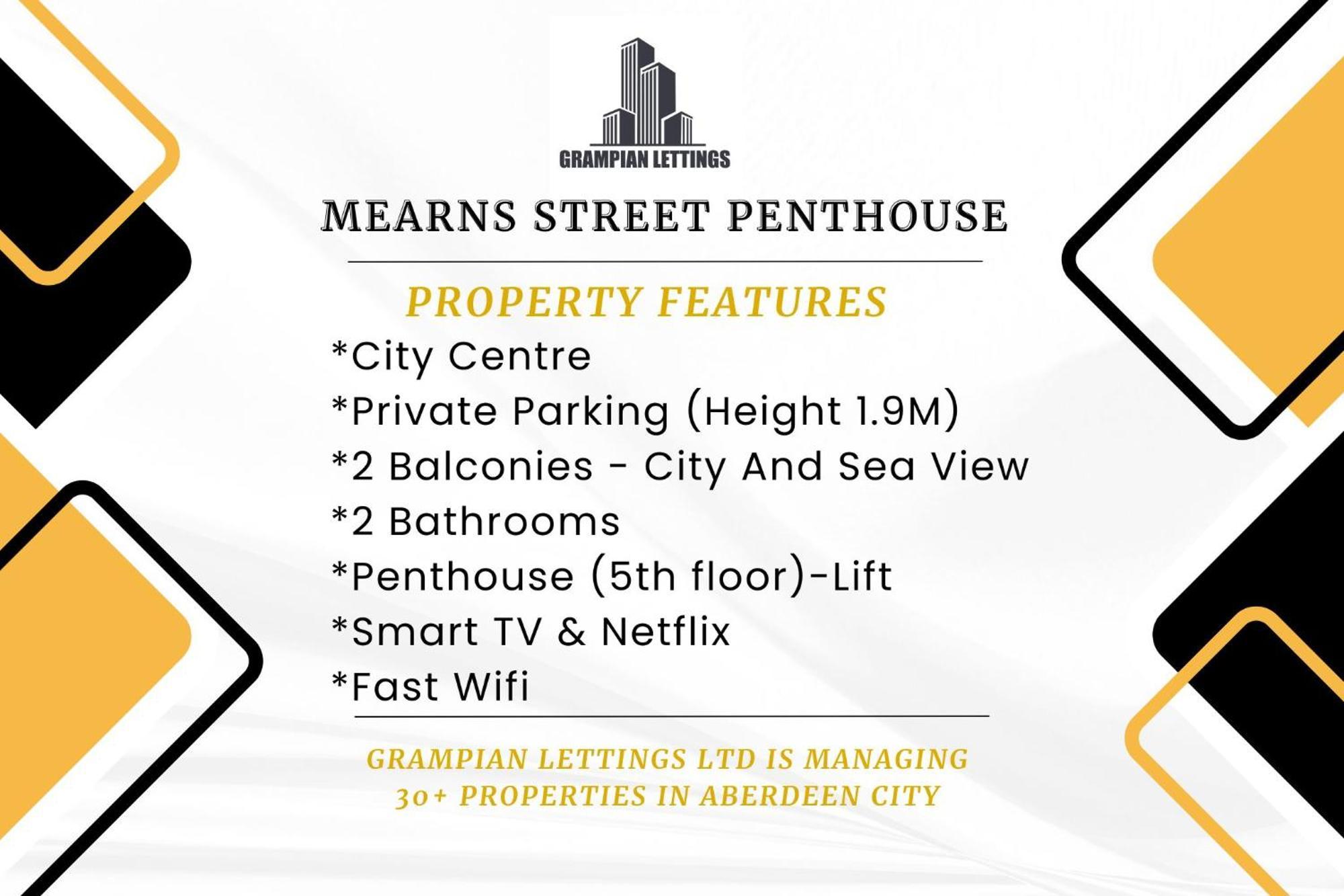 Mearns Street Penthouse - Grampian Lettings Ltd Apartment แอเบอร์ดีน ภายนอก รูปภาพ